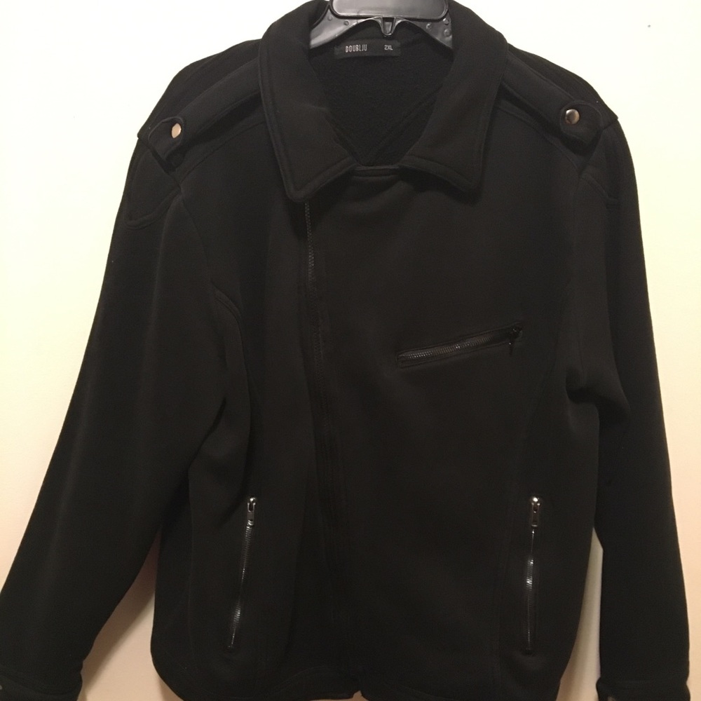 Long Sleeve Black Zipper Detail Fashion Jacket